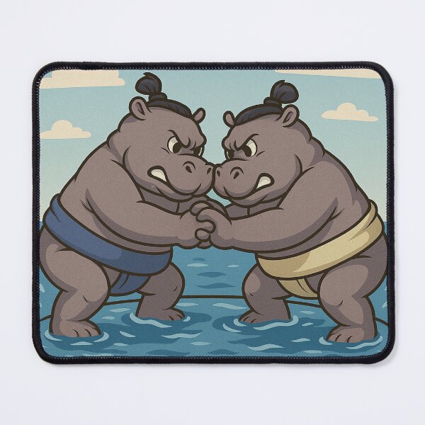 Item preview, Sumo Hippos Battle in Water Arena designed and sold by photoparadise22.