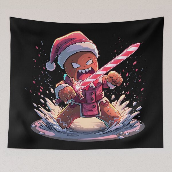 Item preview, Gingerbread Warrior Candy Sword | Christmas Cartoon Art designed and sold by SoulenCify.