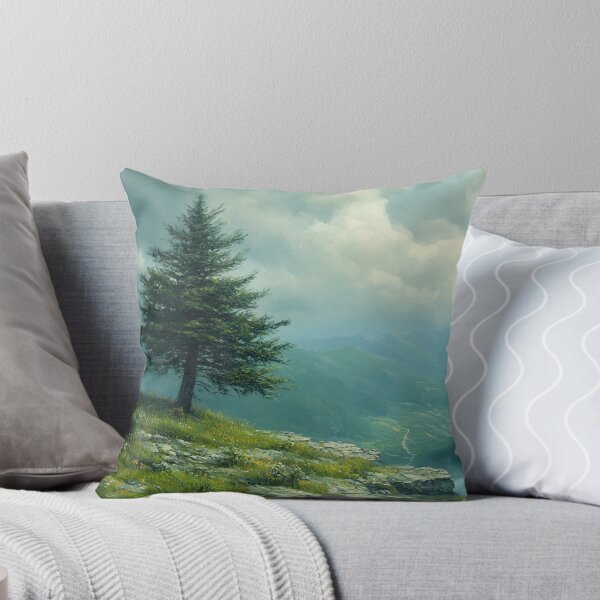 Item preview, Pine tree on the mountain edge, painting style designed and sold by ArtNames.