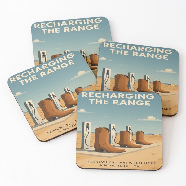 Item preview, Recharging the Range – Retro Texas Desert Western designed and sold by POD DYNASTY.