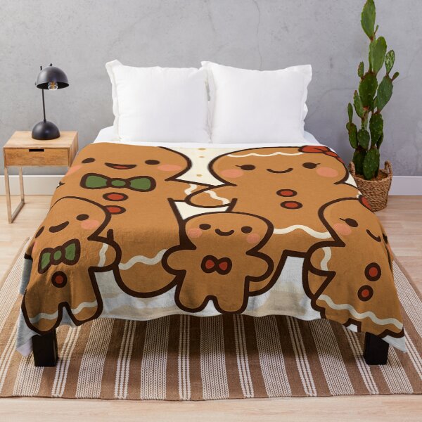 Item preview, Kawaii Gingerbread Family – Cute Christmas Cookie Art designed and sold by Painted Moon by Luna Bee™.