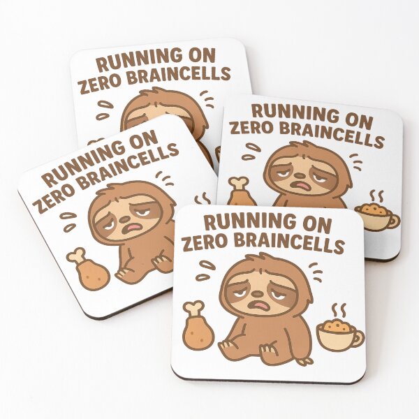 Item preview, Kawaii Sloth Meme – Running on Zero Braincells designed and sold by kimkosovo.