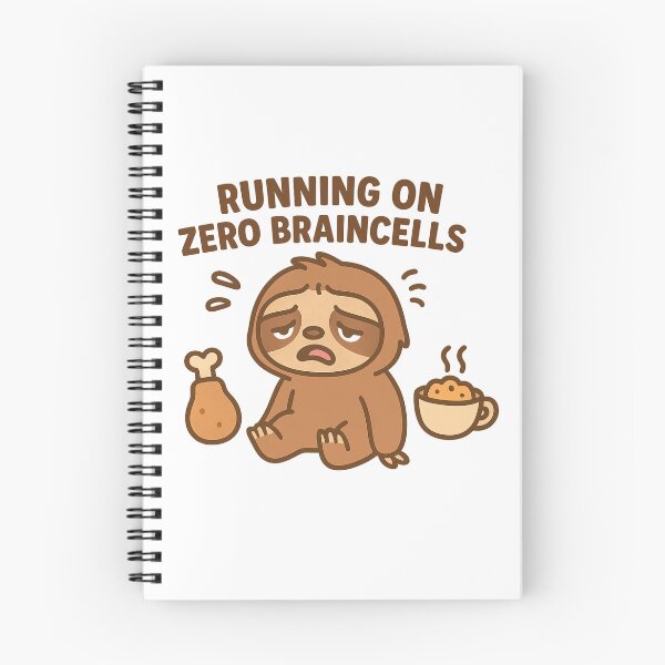 Item preview, Kawaii Sloth Meme – Running on Zero Braincells designed and sold by kimkosovo.
