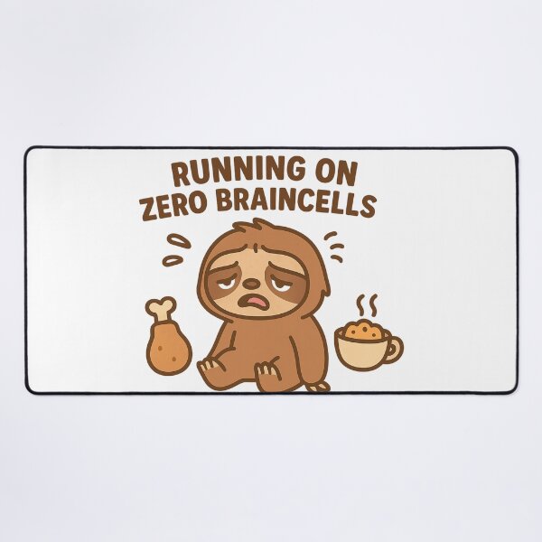 Item preview, Kawaii Sloth Meme – Running on Zero Braincells designed and sold by kimkosovo.