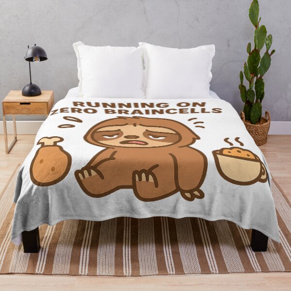 Item preview, Kawaii Sloth Meme – Running on Zero Braincells designed and sold by kimkosovo.