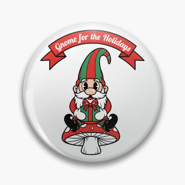 Item preview, Rubber Hose Christmas Gnome Sitting on Mushroom designed and sold by SeGoArtDesign.