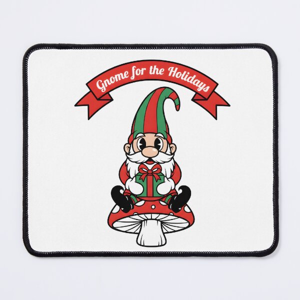 Item preview, Rubber Hose Christmas Gnome Sitting on Mushroom designed and sold by SeGoArtDesign.