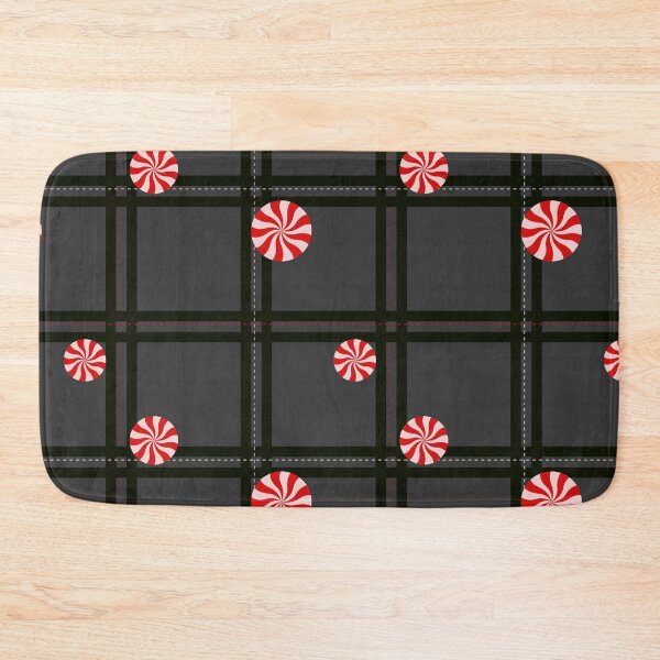Item preview, Holiday Peppermint Candy on Charcoal Plaid designed and sold by Julee Bode Creative Studio.