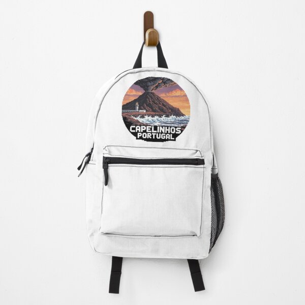 Item preview, Capelinhos Volcano Pixel Scene – Azores Portugal Retro 8-Bit Landscape Badge designed and sold by CircinusStore.
