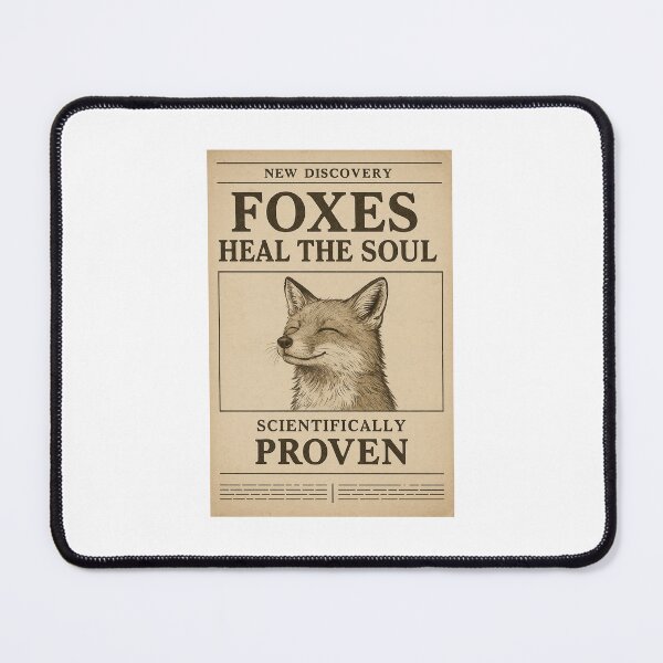Item preview, Fake Science Report: Foxes Heal the Soul – Vintage Newspaper Illustration designed and sold by LovelyCatGalaxy.