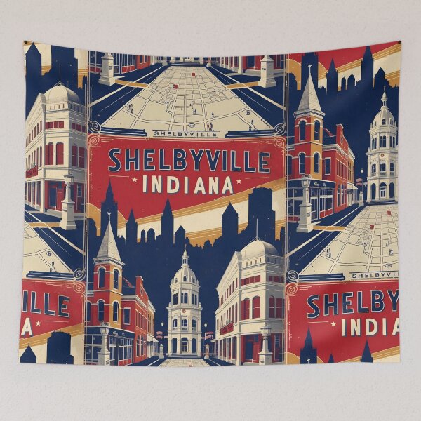 Item preview, Shelbyville Indiana 1950s USA Vintage Travel Tourism designed and sold by TravelersGems.