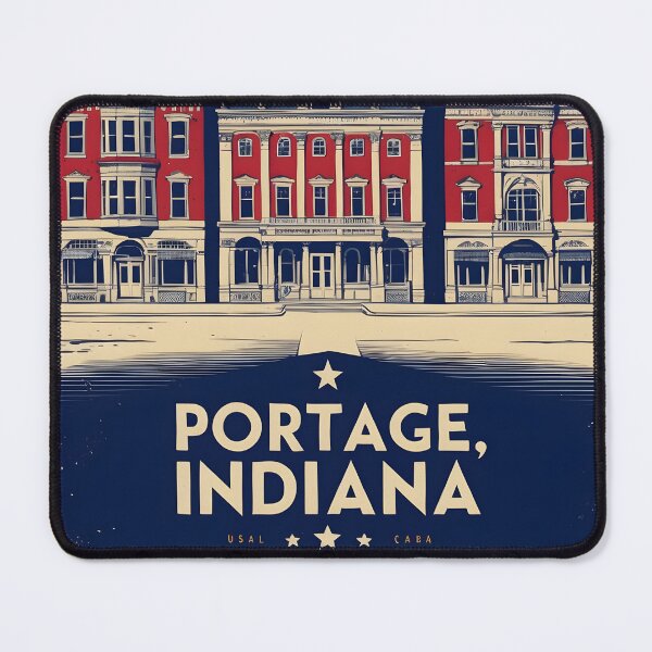 Item preview, Portage Indiana 1950s USA Vintage Travel Tourism designed and sold by TravelersGems.
