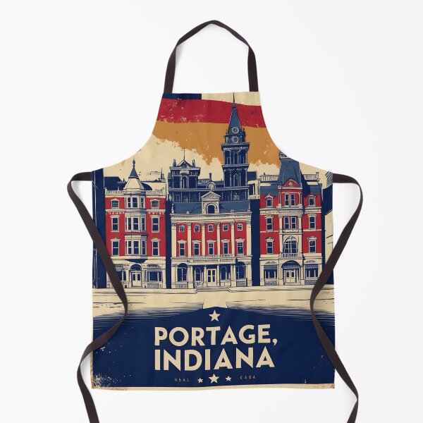 Item preview, Portage Indiana 1950s USA Vintage Travel Tourism designed and sold by TravelersGems.