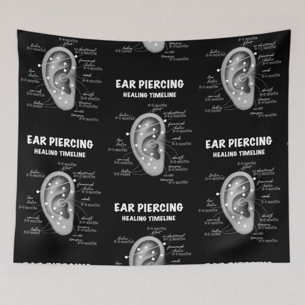 Item preview, piercing healing time  designed and sold by infracuortattoo.