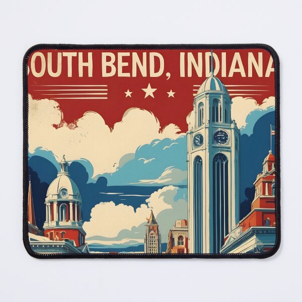 Item preview, South Bend Indiana 1950s USA Vintage Travel Tourism designed and sold by TravelersGems.
