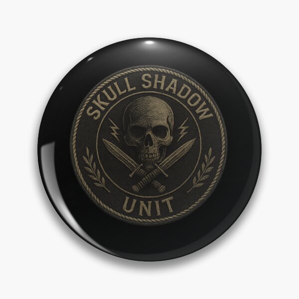 Item preview, Skull Shadow Unit dark round patch designed and sold by LaNadaYFundante.