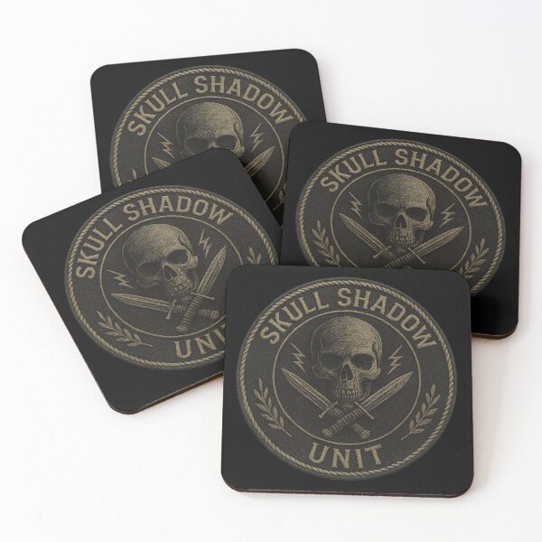 Item preview, Skull Shadow Unit dark round patch designed and sold by LaNadaYFundante.