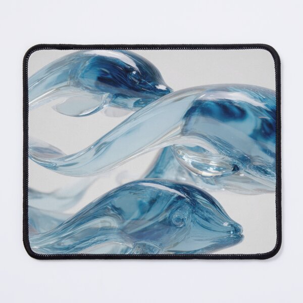 Item preview, Dolphins swim in glass art designed and sold by anytka.