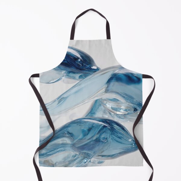 Item preview, Dolphins swim in glass art designed and sold by anytka.
