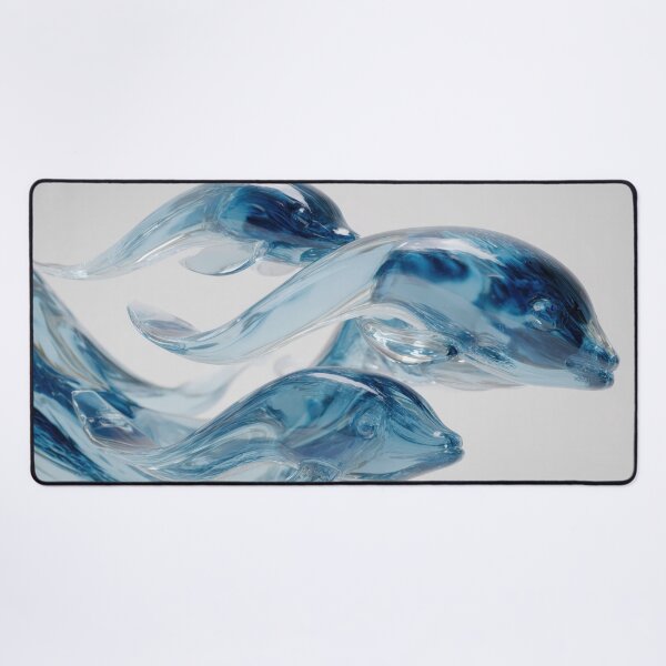 Item preview, Dolphins swim in glass art designed and sold by anytka.