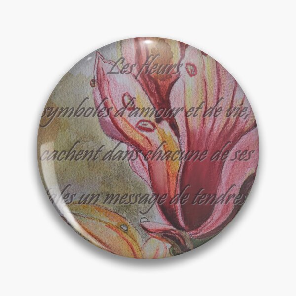 Item preview, The flower, watercolor, with one of my poems designed and sold by Production Art Manon Meilleur.