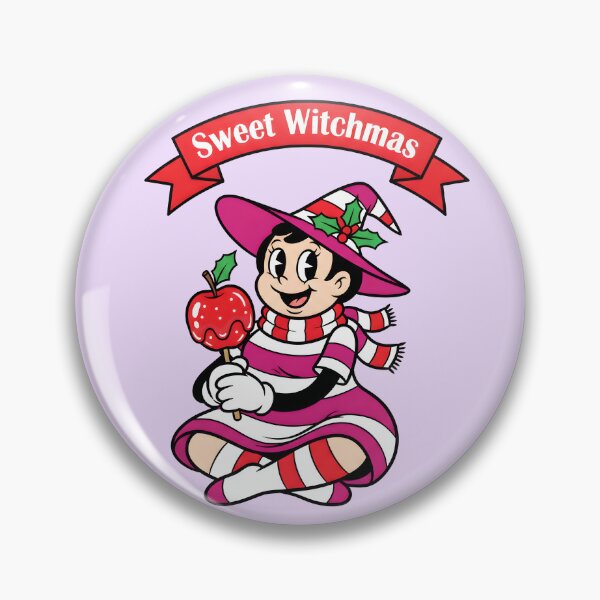 Item preview, Rubber Hose Christmas Witch with Candy Apple designed and sold by SeGoArtDesign.