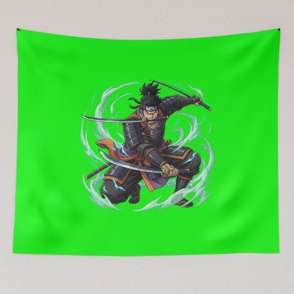 Item preview, Three Blades of Will | Original Anime Samurai Art designed and sold by ThroneOfAnime.