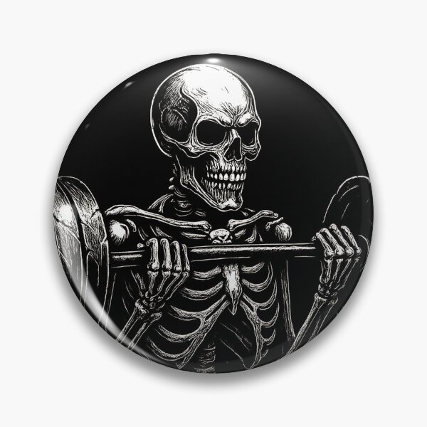 Item preview, No Sacrifice No Gain Skeleton Weightlifting Design designed and sold by EM&Maker.