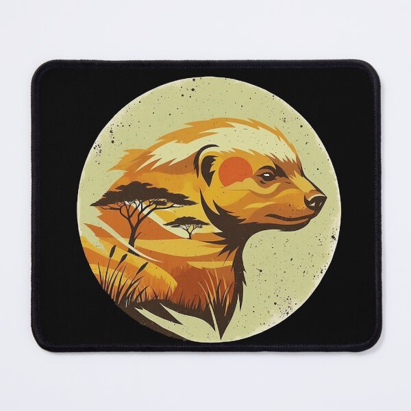 Item preview, Double Exposure African Honey Badger Ratel designed and sold by CANDO ART STORE.