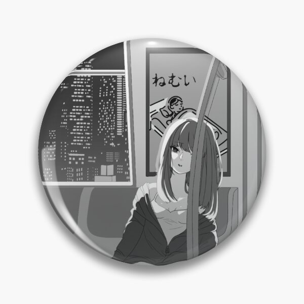 Item preview, Commuting Anime girl on the train to Tokyo at night designed and sold by Luminiji.