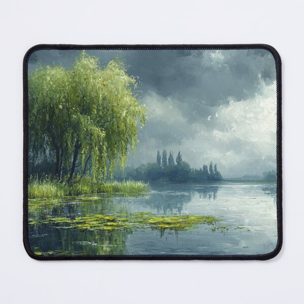 Item preview, Willow by the lake before the storm, painting style designed and sold by ArtNames.