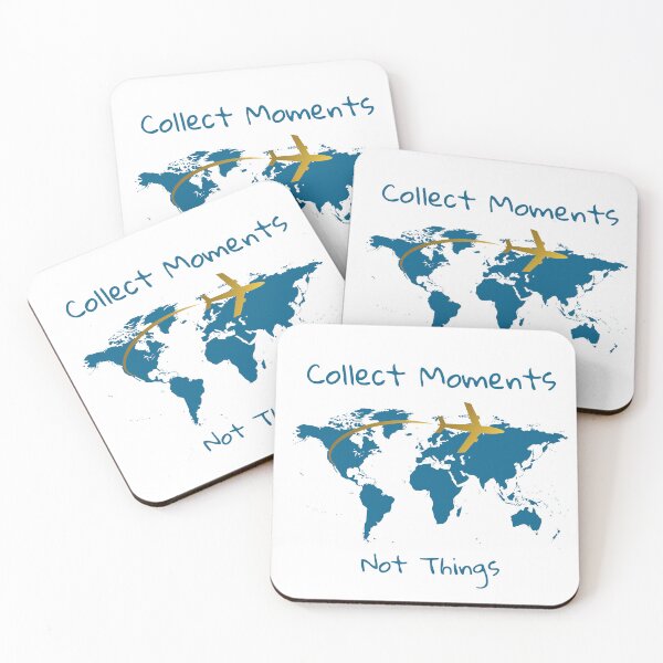 Item preview, Collect Moments Not Things – Travel World Map Design designed and sold by MIArt Studio.