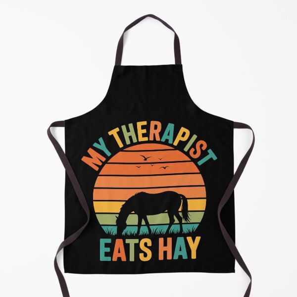 Item preview, Funny Horse Lover Retro My Therapist Eats Hay designed and sold by tmerchtrends.