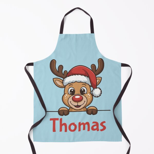 Artikelvorschau, Niedliche Weihnachtsrentier-Grafik mit Weihnachtsmannmütze | Personalisierte Geschenkidee für Weihnachten entworfen und verkauft von 89BLACK.