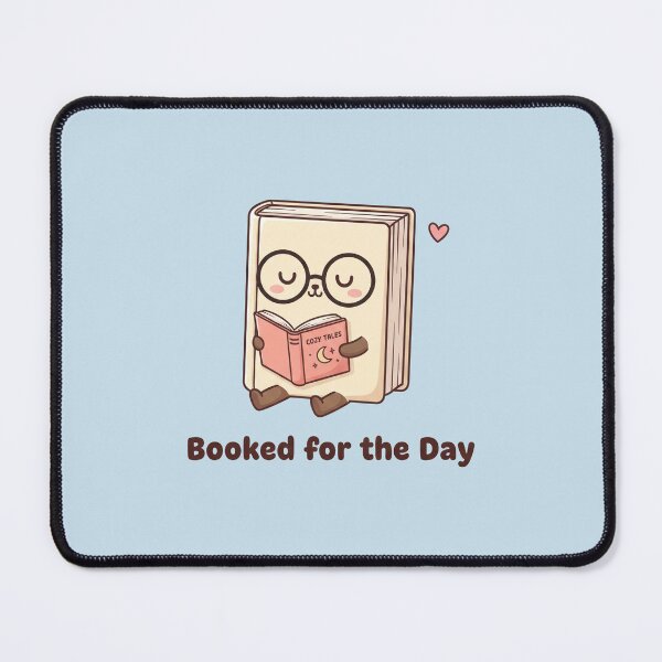 Item preview, Booked for the Day | Cute Kawaii Reading Bookworm Pun designed and sold by Abhinav Khare.
