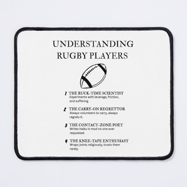 Item preview, Clever Rugby Player Description Shirt designed and sold by PsyFlow35.