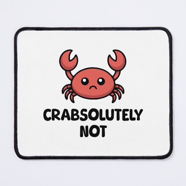 Item preview, Crabsolutely Not! Cute Crab Pun designed and sold by PMCreative.