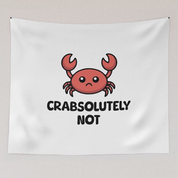 Item preview, Crabsolutely Not! Cute Crab Pun designed and sold by PMCreative.