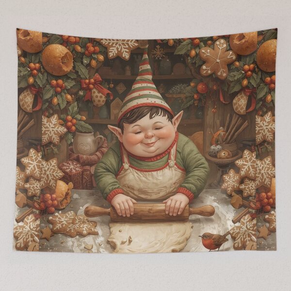 Item preview, Cottage Baker Elf – Sweet Cottagecore Christmas Kitchen designed and sold by Deezyned.