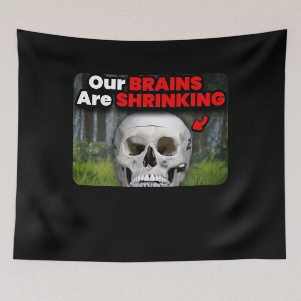 Item preview, Our Brains are Shrinking meme designed and sold by SkrenClothing.