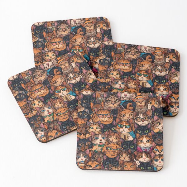 Item preview, Cute Coffee Cat Party - Adorable Feline Friends Enjoying Brews! designed and sold by ZEYCAT.