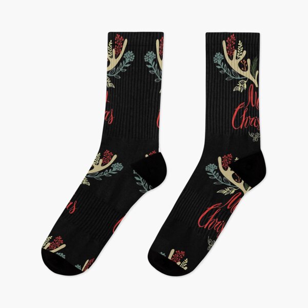 Item preview, Elegant Antler Floral Merry Christmas Rustic Holiday T-Shirt designed and sold by The-Daily-Drape.