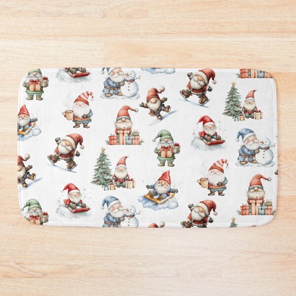 Item preview, Christmas Gnomes on White designed and sold by Abizola.