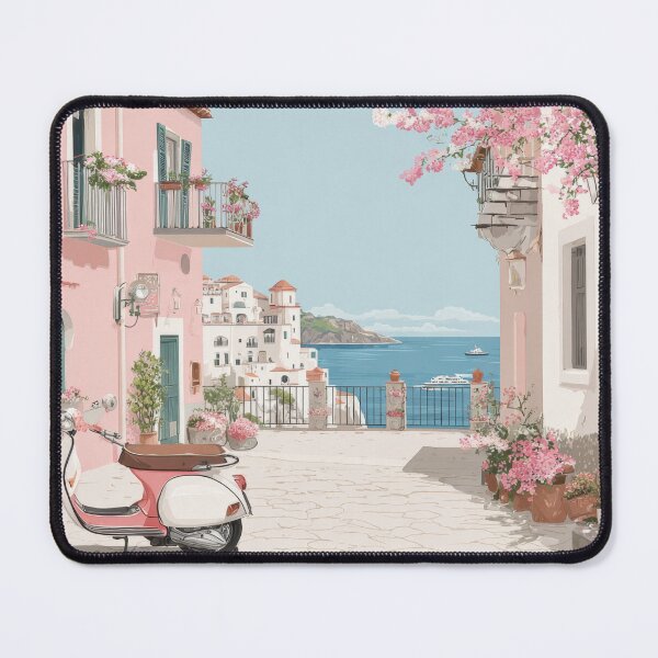 Item preview, Charming coastal street with flowers designed and sold by anytka.