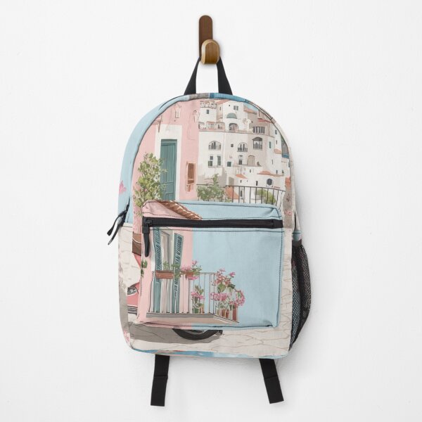 Item preview, Charming coastal street with flowers designed and sold by anytka.