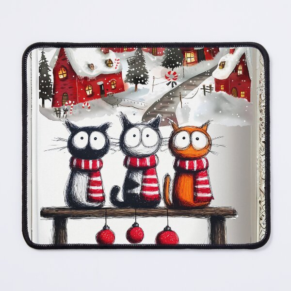 Item preview, Festive cats 3 designed and sold by Nonsense Manufactory.