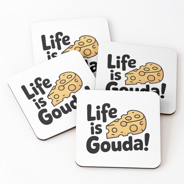 Item preview, Life Is Gouda! Cute Cheese Pun designed and sold by PMCreative.