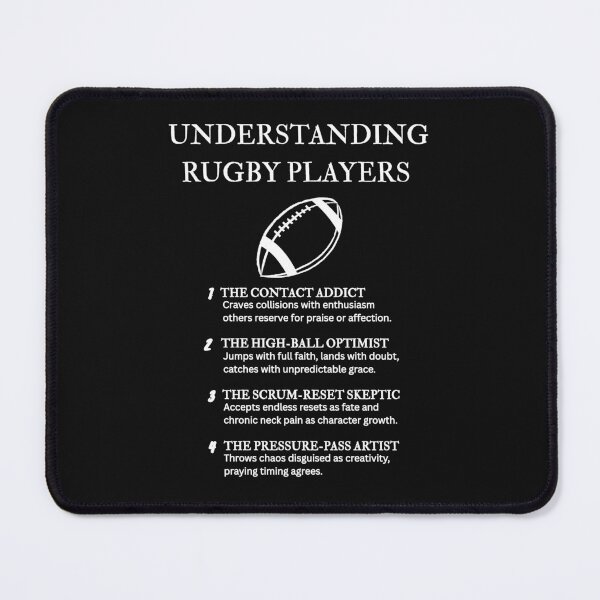 Item preview, Rugby Athlete Humor Gift Tee - Black designed and sold by PsyFlow35.