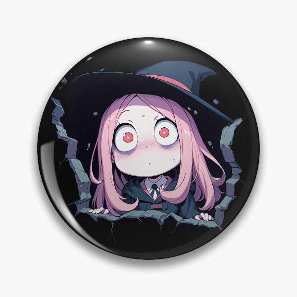 Item preview, Sucy Manbavaran Little Witch Academia Anime Startled Peeking Witch Hat Chibi designed and sold by TorbenKuhano.