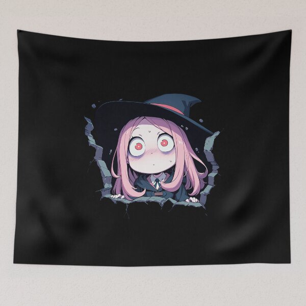 Item preview, Sucy Manbavaran Little Witch Academia Anime Startled Peeking Witch Hat Chibi designed and sold by TorbenKuhano.